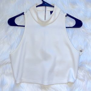 Bebe Soft white Crop top